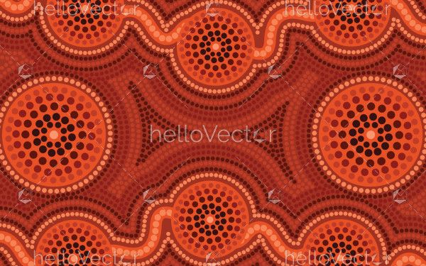 Aboriginal Australian Dot Design Background