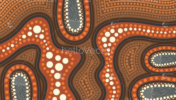 Aboriginal Australian Dot Design Background