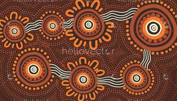 Aboriginal connection concept art background