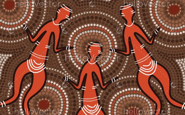 Aboriginal Australian Painting - Vector