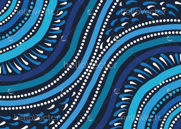 Vector aboriginal dot art for fabric