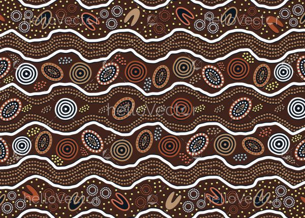 Aboriginal art background for fabric and textile