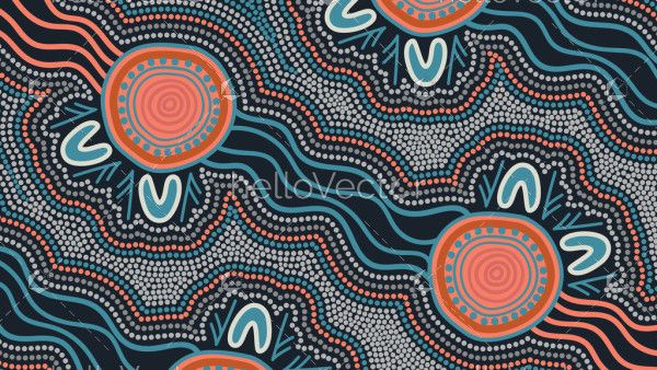 Vector aboriginal dot design