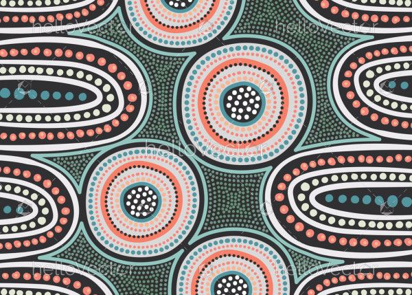 Aboriginal dot design vector artwork