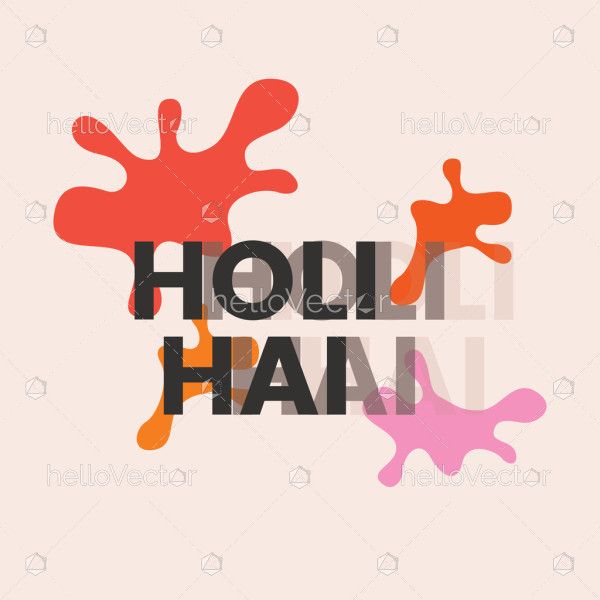 Holi background with text Holi hai