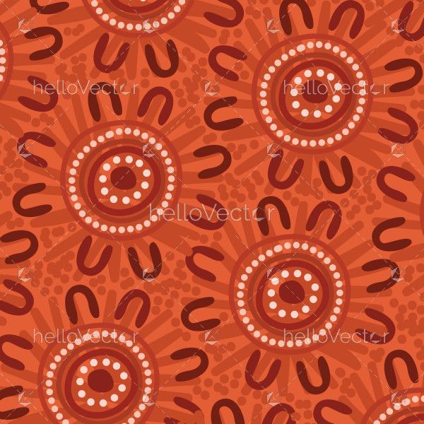 Orange aboriginal vector design