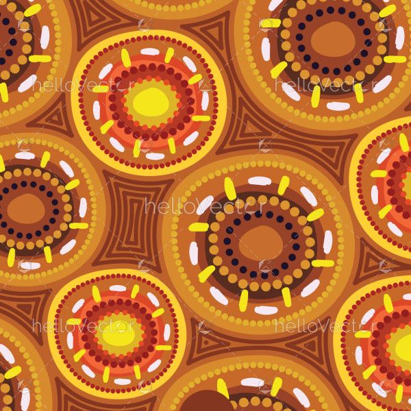 Aboriginal style of seamless pattern design - Download Graphics & Vectors