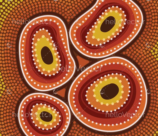Circle Dot Art Aboriginal Background