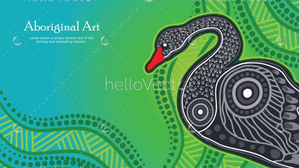 Black swan aboriginal banner design