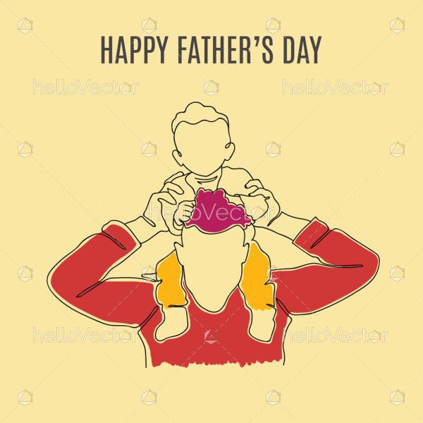 Happy father's day vector background