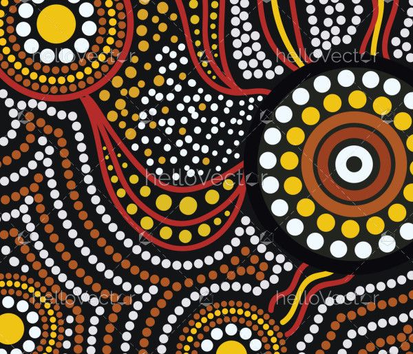 Aboriginal dot art vector illustration