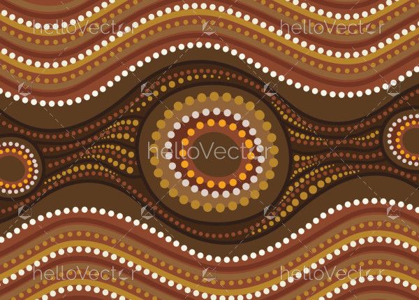 Aboriginal dot art vector illustration