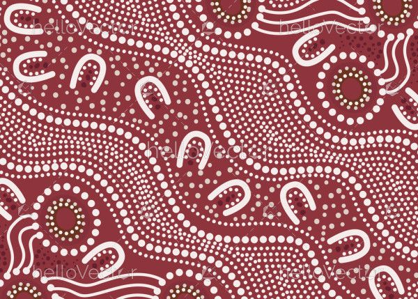 Dot design aboriginal vector background
