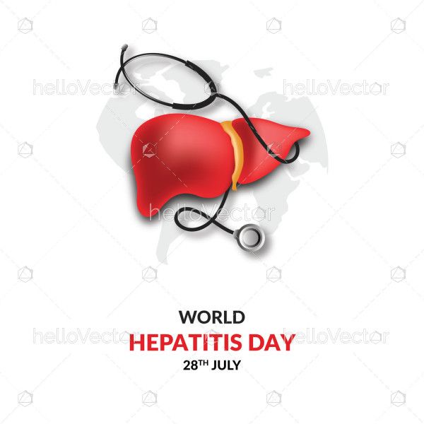World hepatitis day 3d illustration