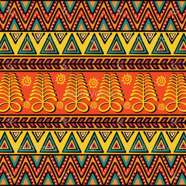 Seamless Pattern With Ethnic African Motifs