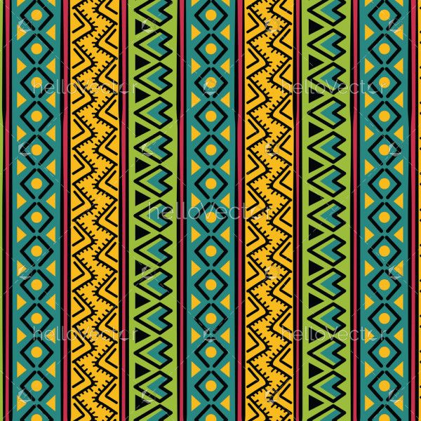 Tribal Seamless Pattern Background- Vector