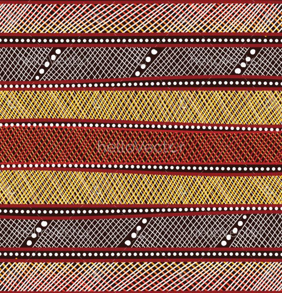 Aboriginal style of cross hatching art - Illustration