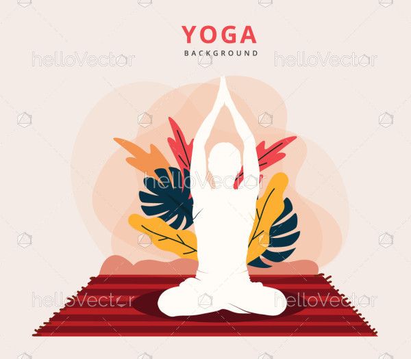 Abstract Yoga Banner Illustration