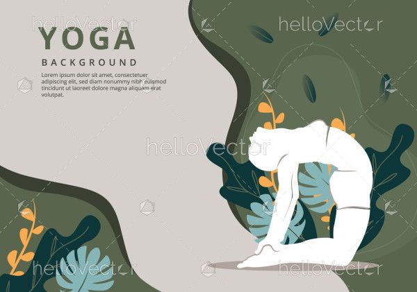 Yoga banner background, Health and fitness concept