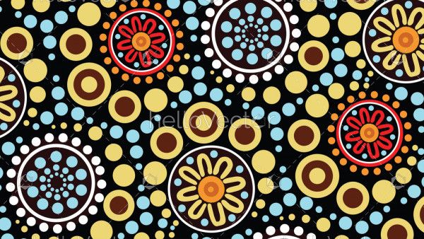 Aboriginal dot art background - Vector illustration 