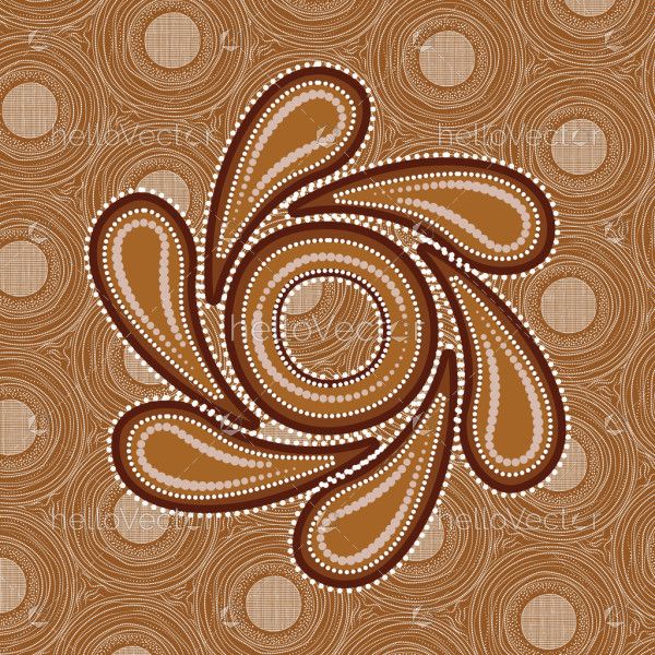 Vector aboriginal style of dot art background