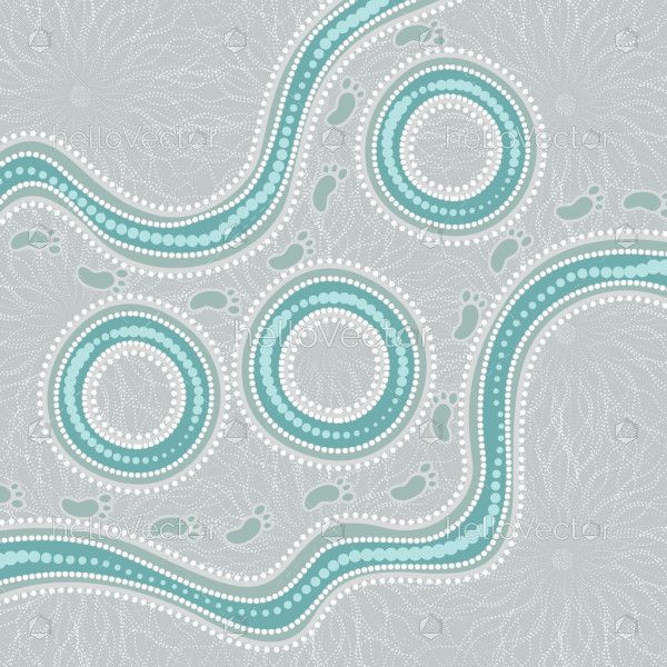 Vector aboriginal style of dot art