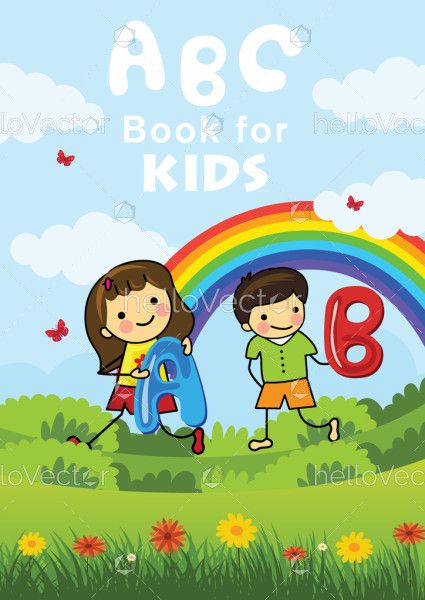 Kids Book Cover - Vector Illustration