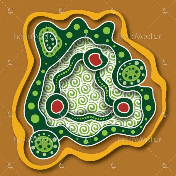 Green Australian Aboriginal Connection Concept Art
