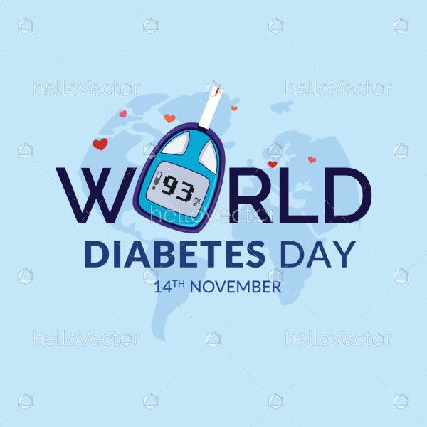 November 14, World Diabetes Day Concept Background