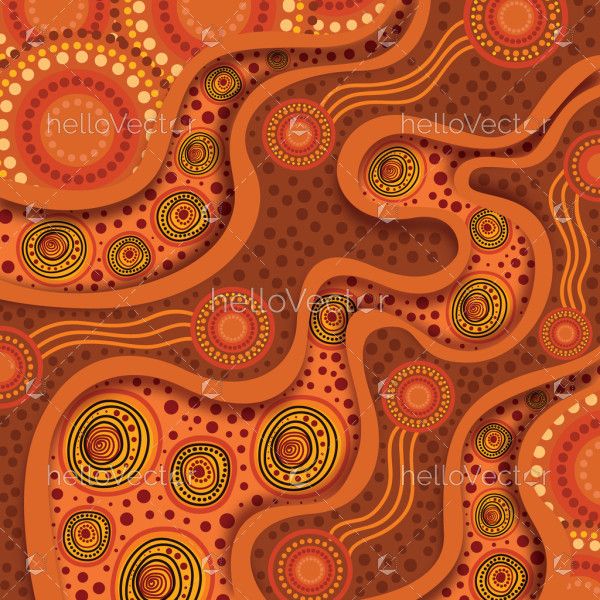 Aboriginal Australian Art Design Illustration