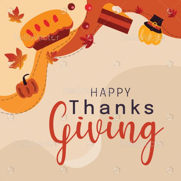 Happy thanksgiving day poster design