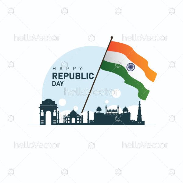 Vector illustration for happy republic day India