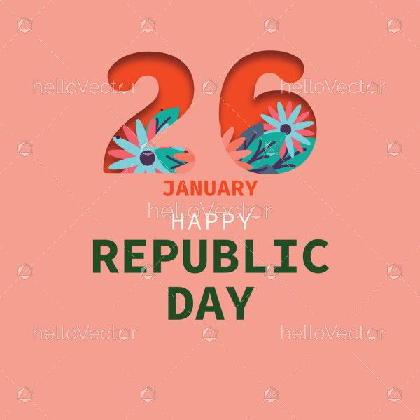 26 January, India Happy Republic Day Background