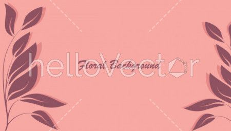 Floral banner background with text - Vector illustration