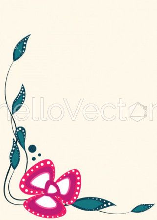 Floral banner background - Vector illustration