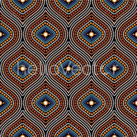 Aboriginal dot art vector seamless pattern background.