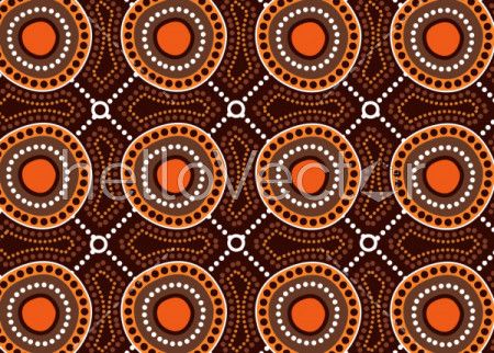 Aboriginal dot art vector seamless background.