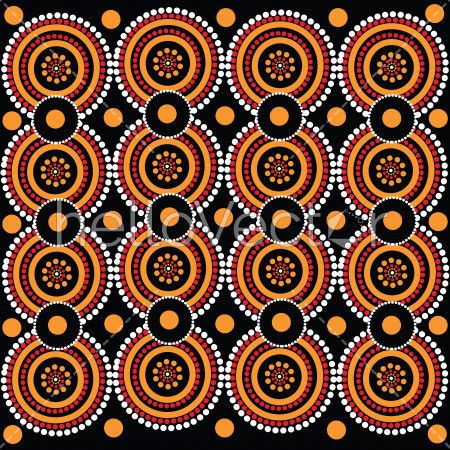Aboriginal dot art vector background.