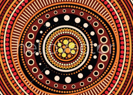 Simple aboriginal dot style background - Download Graphics & Vectors