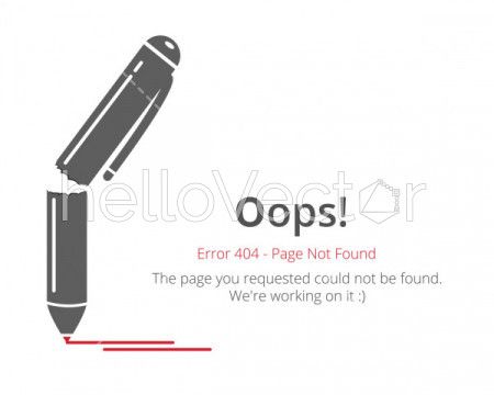 404 error page layout vector design