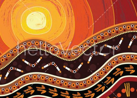 Aboriginal boomerang banner design - Download Graphics & Vectors