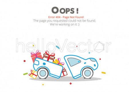 404 error page template vector design