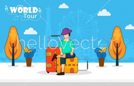 Travel and Tourism flat design - Vector Illustration