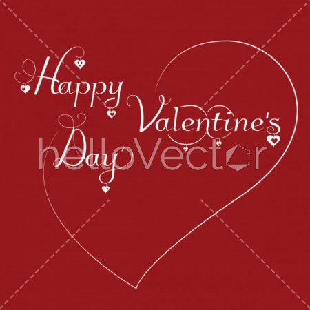Valentine's day background - Vector illustration