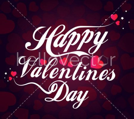 Beautiful valentine's background with cute heart shapes and typography.