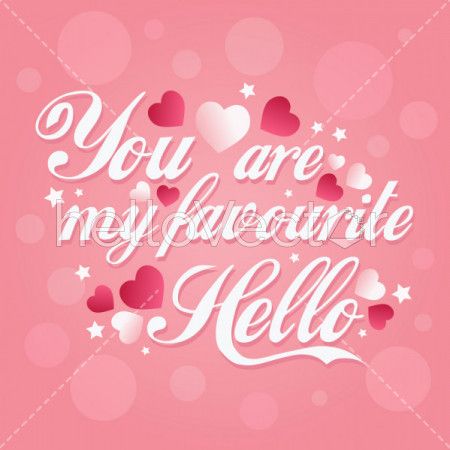 Valentine's day background with typography design- Vector illustration
