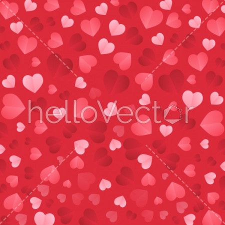 Hearts seamless pattern background - Vector illustration - Download