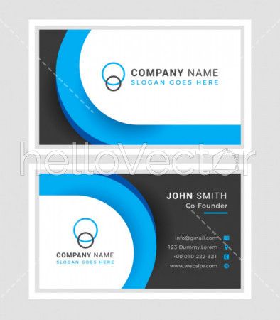 Corporate business card template - Vector Illustration