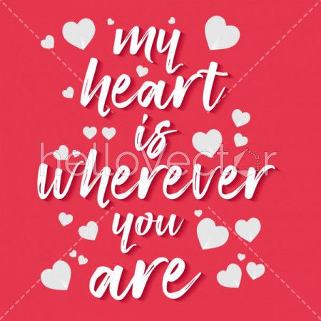 Love quote typography- Vector illustration