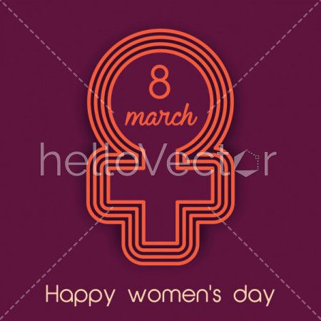 Women's day vector graphics with woman symbol